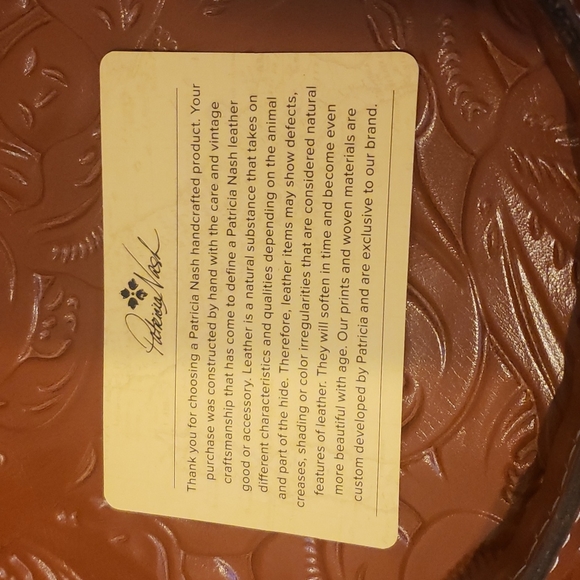 Patricia Nash Tooled Collection Zancona Rich Leather Tote Shopper Shoulder Bag - Picture 10 of 10